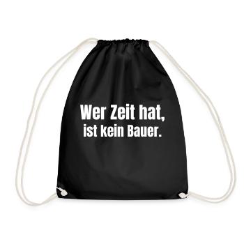 Si vous avez le temps, vous n’êtes pas un agriculteur. - Sac de sport léger - noir - Devant