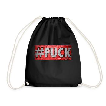 #Fuck Graffiti - Turnbeutel - Schwarz - Vorne