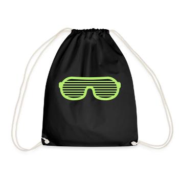 Party Glasses - Turnbeutel - Schwarz - Vorne
