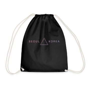 Seoul Korea - Turnbeutel - Schwarz - Vorne