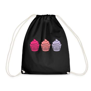 Cupcake - Turnbeutel - Schwarz - Vorne