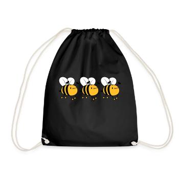 3 fleissige Bienen - Turnbeutel - Schwarz - Vorne