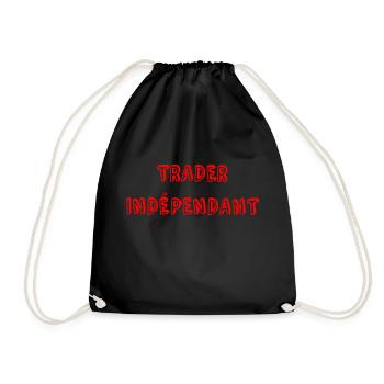 t shirt trading trader independant rouge cadeau - Sac de sport léger - noir - Devant