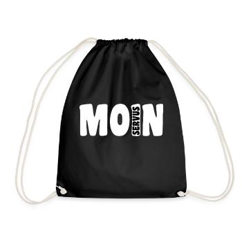 Moin Servus | White - Turnbeutel - Schwarz - Vorne