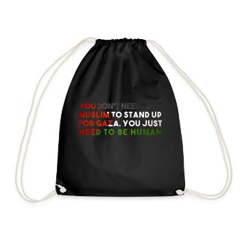 Stand Up For Palestine - Drawstring Bag - black - Front