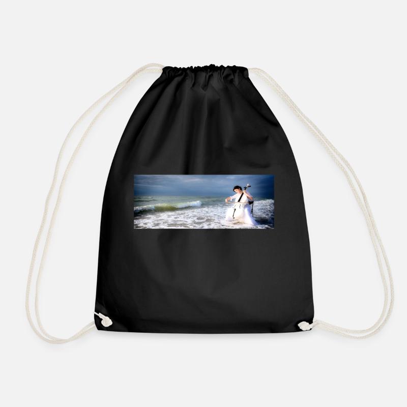 Water music - Drawstring Bag - black