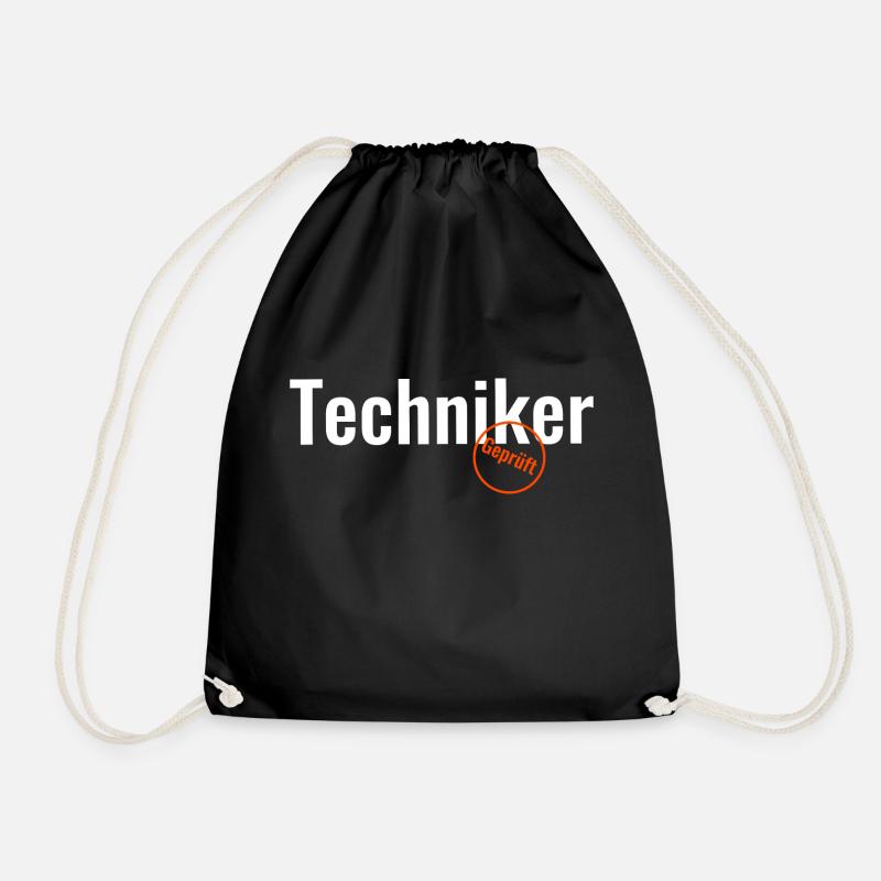 Techniker geprüft Elektriker Informatik Schlosser - Turnbeutel - Schwarz