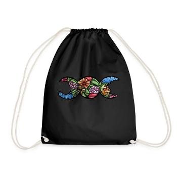 Dreifaches Mondsymbol Ostara Bloom - Turnbeutel - Schwarz - Vorne