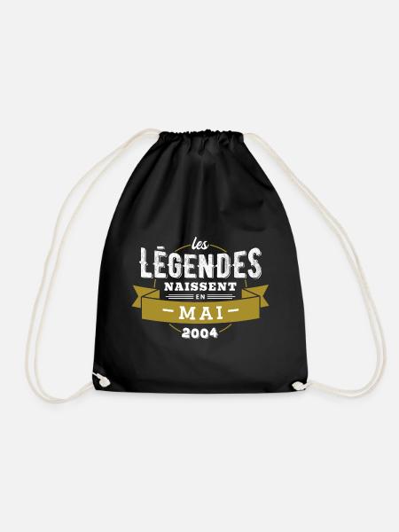 Les légendes naissent en mai 2004 - Sac de sport léger - noir