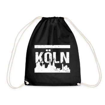 Köln Skyline - Turnbeutel - Schwarz - Vorne