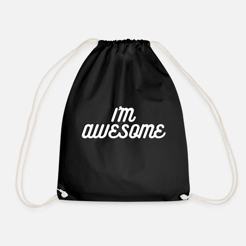 I'm amazing - Drawstring Bag - black
