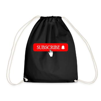 Subscribe Me in Reality - Drawstring Bag - black - Front