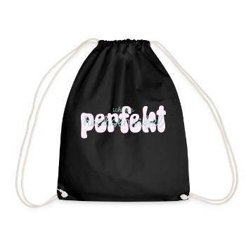 ich bin perfekt hochsensibel (hell) - Turnbeutel - Schwarz - Vorne