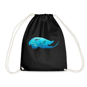 Scuba diving - Drawstring Bag - black - Front