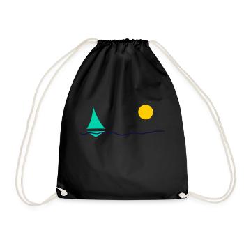 Mer et bateau - Sac de sport léger - noir - Devant