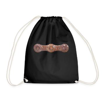 Bicycle chain - Drawstring Bag - black - Front