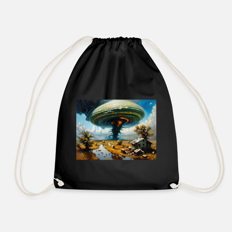 Nature's Fury #1 - Drawstring Bag - black