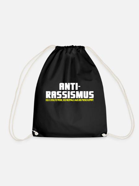Anti-Rassismus - Turnbeutel - Schwarz