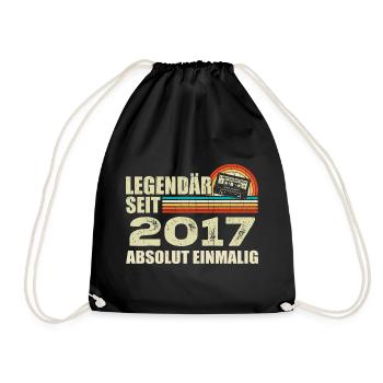 Legendary since 2017 - absolutely unique - Drawstring Bag - black - Front