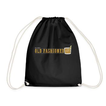 Kann Old Fashioned Design lustig enthalten - Turnbeutel - Schwarz - Vorne