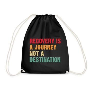La récupération est un voyage, pas une destination - Sac de sport léger - noir - Devant