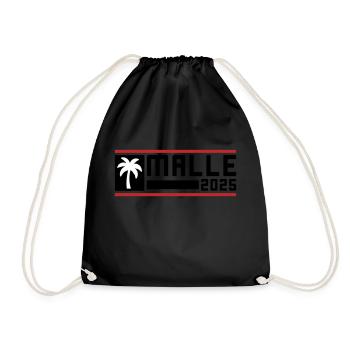 Malle 2025 Palme - Turnbeutel - Schwarz - Vorne