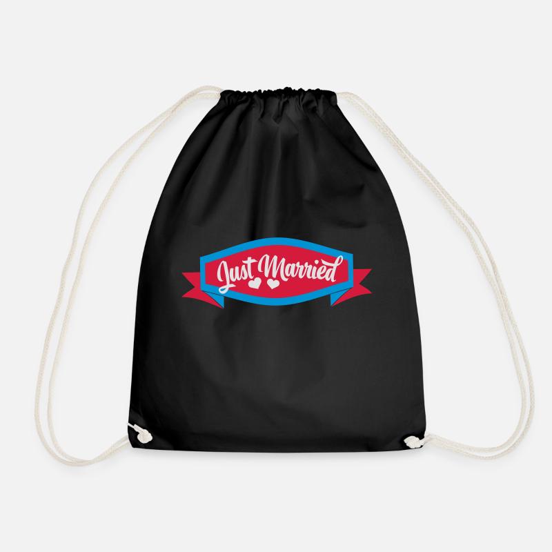 Funny wedding gifts - Drawstring Bag - black