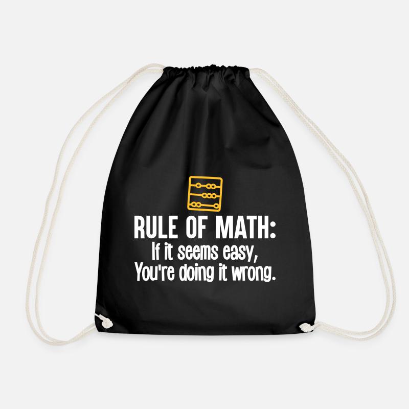 Funny Math - rule of math - Turnbeutel - Schwarz