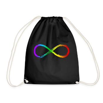 Infinity 8 LGBT Arc-en-ciel Gay Pride Amour Éternel - Sac de sport léger - noir - Devant