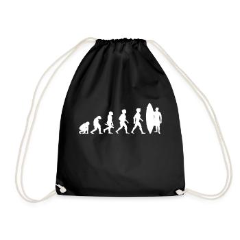 Evolution Surfing Surfers surfboard surfing - Drawstring Bag - black - Front