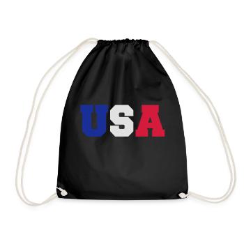 USA - Drawstring Bag - black - Front