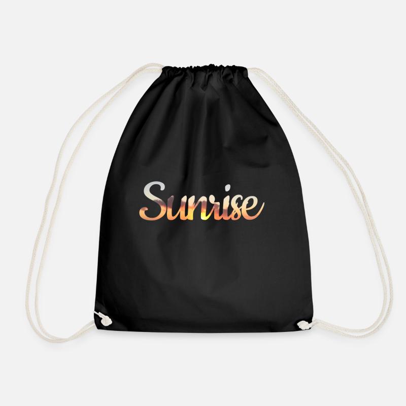 Sunrise - Sonnenaufgang - Drawstring Bag - black
