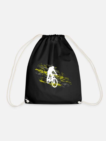 Downhill mountain bike - Drawstring Bag - black