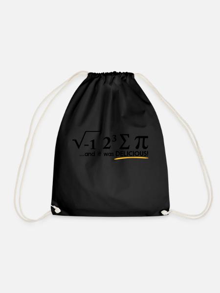 (i_ate_some_pie) - Drawstring Bag - black