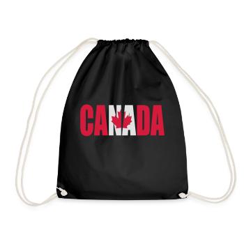 Canada - Kanada - Turnbeutel - Schwarz - Vorne