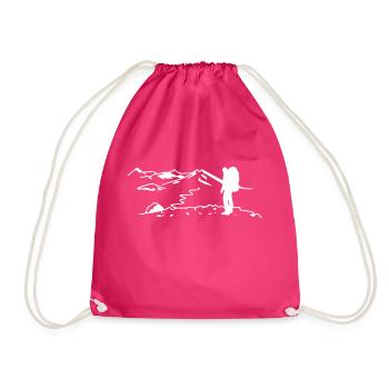Backpacker Wanderer - Turnbeutel - Fuchsia - Vorne
