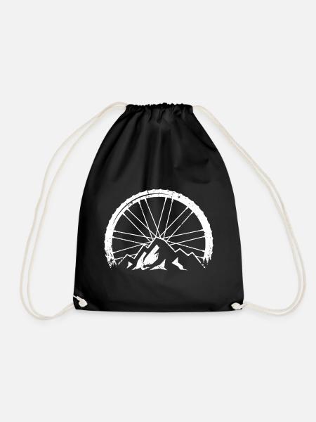 Mountain Bike MTB Bike Bike - cool motif - Drawstring Bag - black