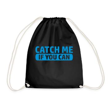 Logo Catch game - Drawstring Bag - black - Front