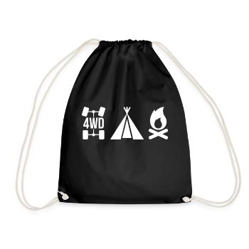 OFF-road vehicle gift - Drawstring Bag - black - Front