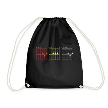 Guitar Chord Dad Funny Gifts For Musical Fathers - Drawstring Bag - black - Front