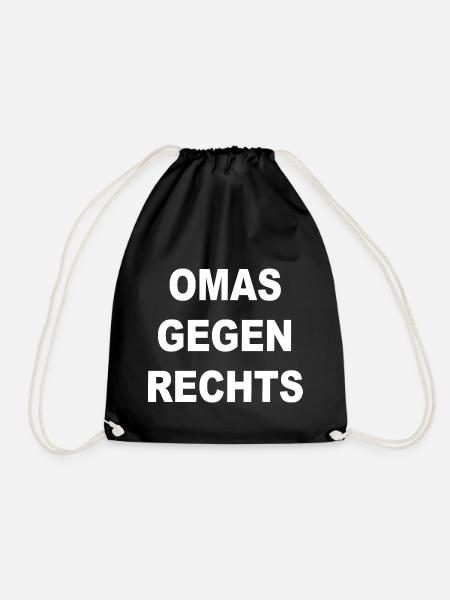 omas gegen rechts - Turnbeutel - Schwarz