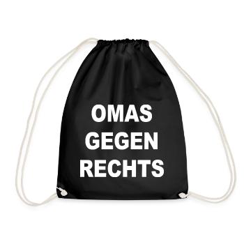 omas gegen rechts - Turnbeutel - Schwarz - Vorne