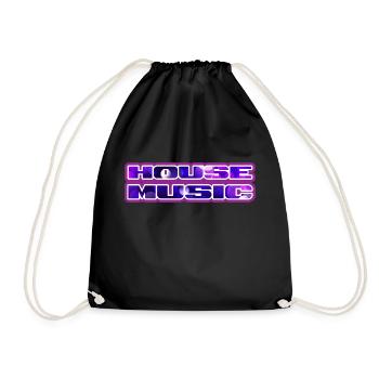 House Music Bubbles | We Love House Music - Drawstring Bag - black - Front