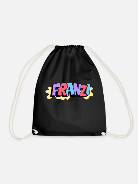 Grafitti Name Franzi - Turnbeutel - Schwarz
