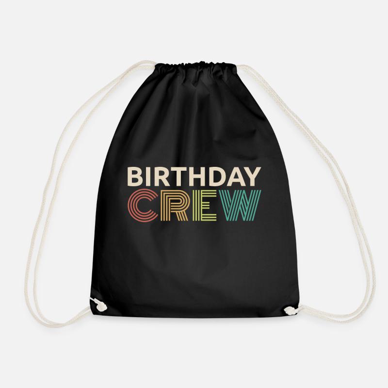 Retro Birthday Crew Matching Gruppe Geburtstagsfeier - Turnbeutel - Schwarz