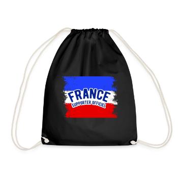 Supporter de France - Drawstring Bag - black - Front