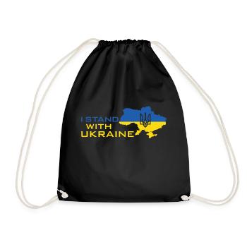 I Stand with Ukraine - Turnbeutel - Schwarz - Vorne