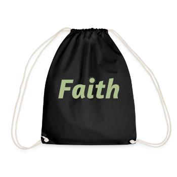 Faith - Drawstring Bag - black - Front
