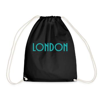London - Drawstring Bag - black - Front