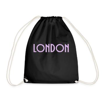 London - Drawstring Bag - black - Front